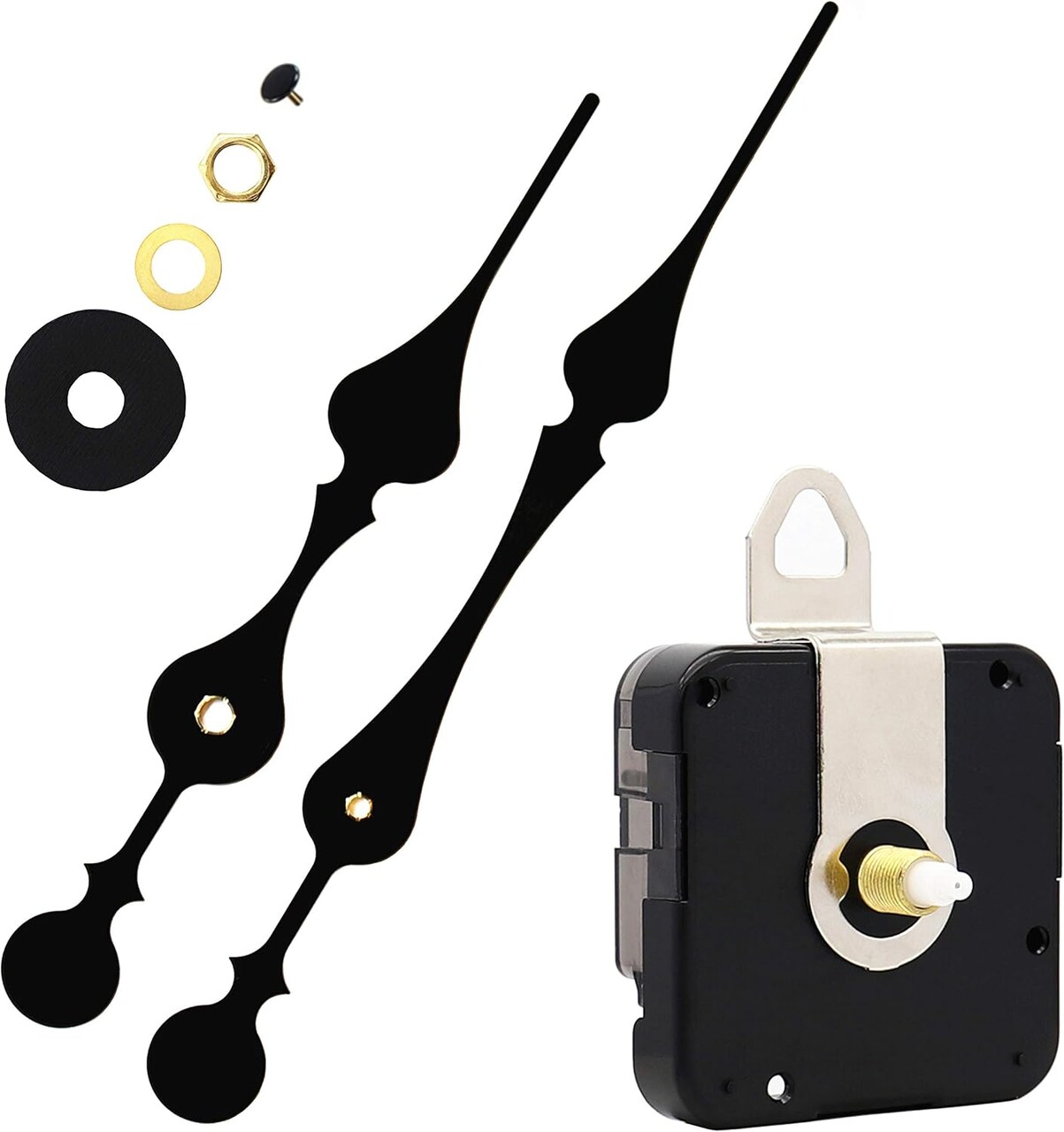 12888 Quartz DIY Wall Clock Movement Mechanism DIY Repair Parts Replacement Fit Dials up to 40 cm(15.7 Inches ) in Diameter.